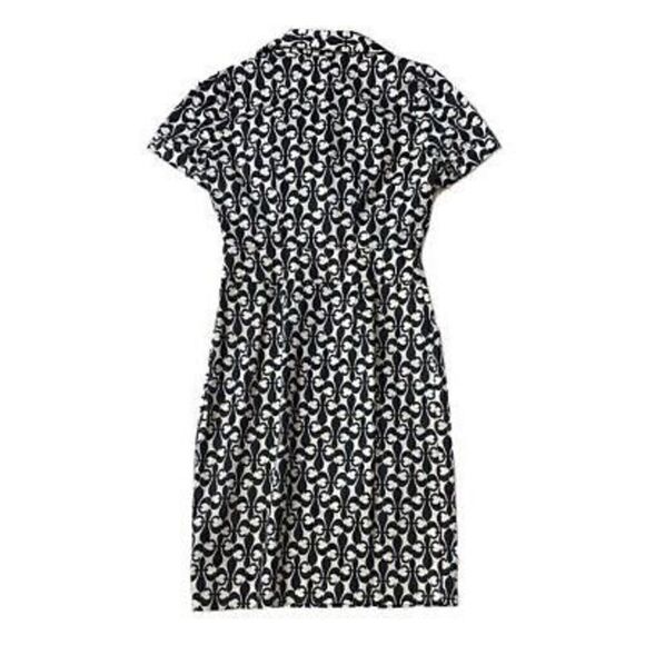 CLUB MONACO KATE SHIRTDRESS FLEUR DE LIS PRINT SHORT SLEEVE POLO DRESS SIZE 0 - Picture 15 of 15